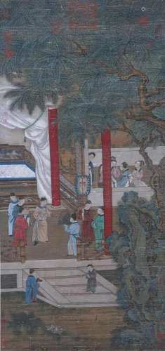 A Chinese Scroll Painting Signed Liu Songnian