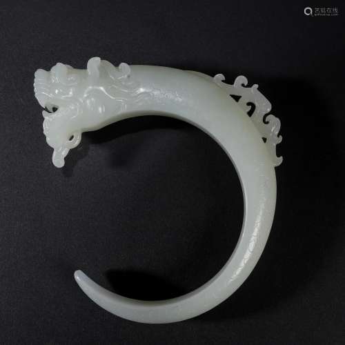A Chinese Carved White Jade Decoration