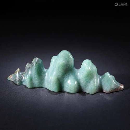 A Chinese Carved Jade Brush-rest