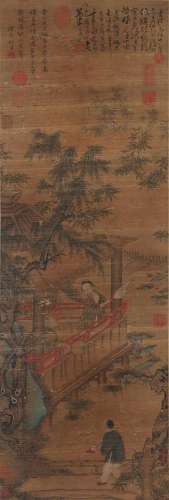 A Chinese Scroll Painting Signed Du Jin