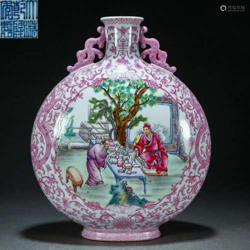A Chinese Famille Rose Figural Story Bianhu