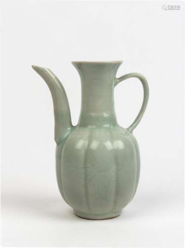 A Chinese Sung style water pot with celadon glaze, 19.5cm hi...
