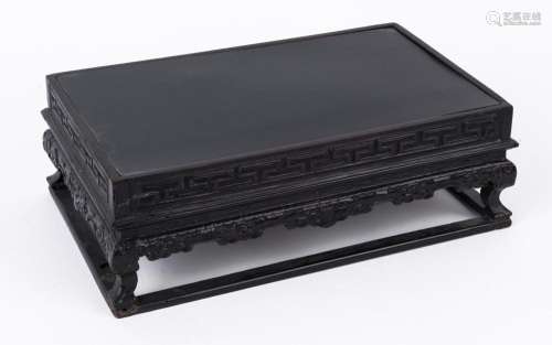 An antique Vietnamese carved timber stand, 19th century, 10c...