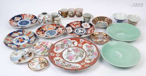 A group of antique and vintage Chinese and Japanese ceramics...