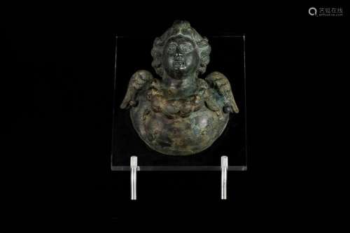 ANCIENT ROMAN BRONZE PHALERA CUPID