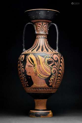 GREEK APULIAN RED-FIGURED AMPHORA - TL TESTED