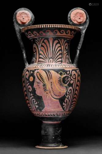 GREEK APULIAN RED-FIGURED VOLUTE KRATER - TL TESTED