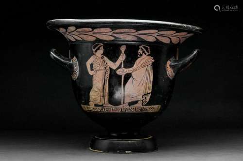 GREEK LUCANIAN RED-FIGURE BELL KRATER - TL TESTED