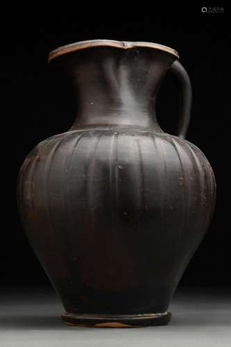 ANCIENT GREEK CAMPANIAN BLACK GLAZED OINOCHOE