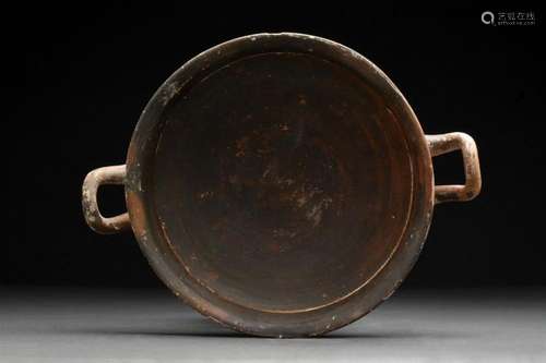 ANCIENT GREEK BLACK GLAZED KYLIX