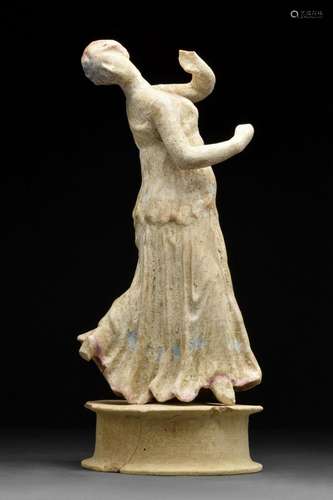 GREEK CANOSAN TERRACOTTA DANCING WOMAN- EX CHRISTIES