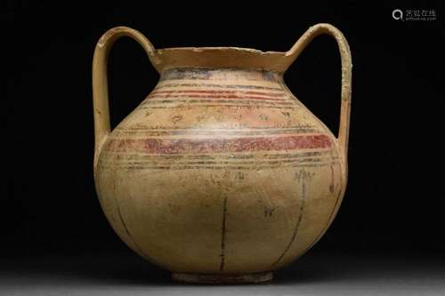 ANCIENT GREEK MESSAPIAN POTTERY KANTHAROS