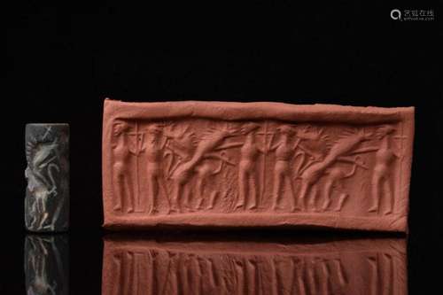 SUMERIAN HAEMATITE CYLINDER SEAL