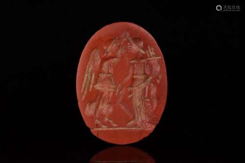 ROMAN JASPER INTAGLIO VICTORY CROWING FORTUNA