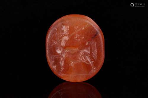 ROMAN CARNELIAN INTAGLIO OF A CENTAUR