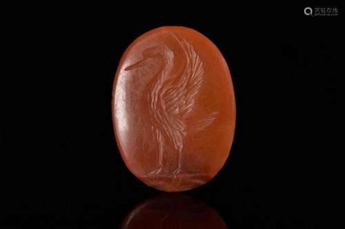 ROMAN CARNELIAN INTAGLIO OF A GOOSE