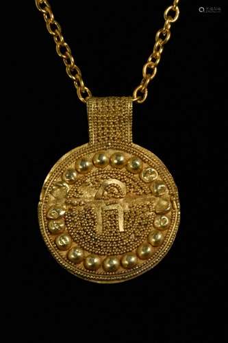 PHOENICIAN GOLD FILIGREE PENDANT