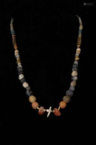 ROMAN GLASS AND GOLD NECKLACE