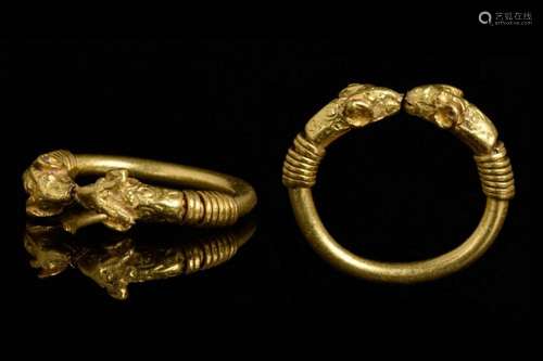 GREEK GOLD RING WITH RAMS