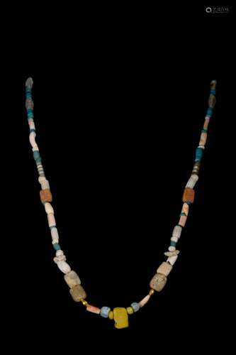 ROMAN GLASS AND STONE NECKLACE