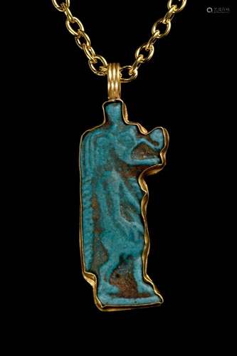 EGYPTIAN FAIENCE AMULET OF TAWERET