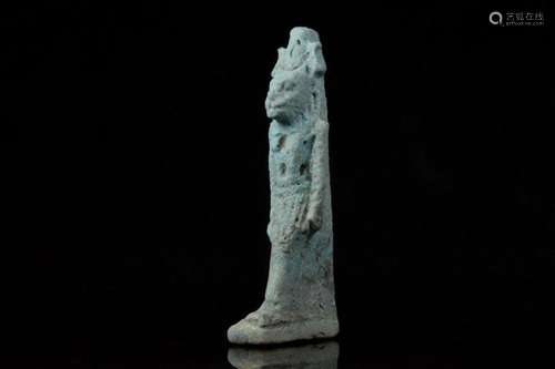 EGYPTIAN FAIENCE AMULET OF MAHEES