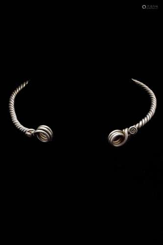 VIKING TWISTED SILVER TORC