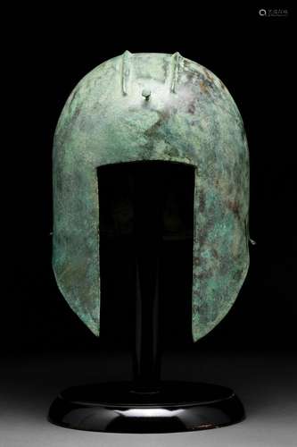 ARCHAIC GREEK ILLYRIAN BRONZE HOPLITE HELMET