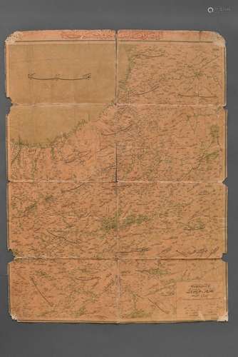 19TH CENTURY OTTOMAN MAP OF ARMENIA, THE CAUCAUSES AND PART ...