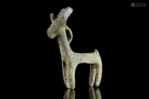 WESTERN ASIATIC BRONZE IBEX FIGURE