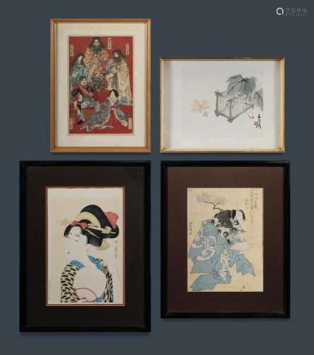 Japanese School (4), KUNISADA, Utagawa (Toyokuni III), Noh A...