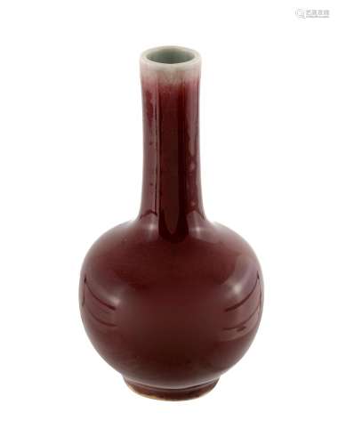 Chinese Qing Dynasty Oxblood Copper Red Bottle Vase A/F part...