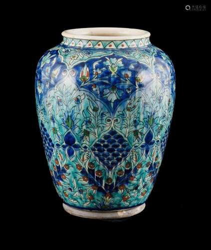 Armenian Pottery Isnik Style Vase Jerusalem Palestine c.1920...