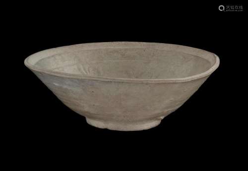 Chinese Song Dynasty Moulded Bowl with Pale Blue Green Glaze...
