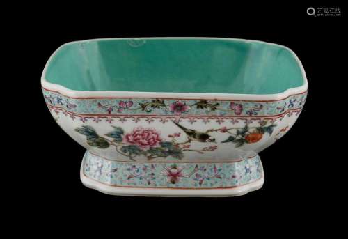 Chinese Republic Period Famille Rose Square Bowl Qianlong fo...