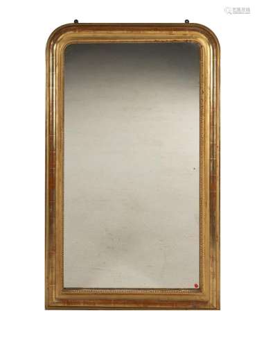 Gilt Framed Overmantel Mirror. Water gilded gesso frame with...
