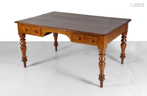 Colonial Cedar Writing Table. The well figured rectangular t...