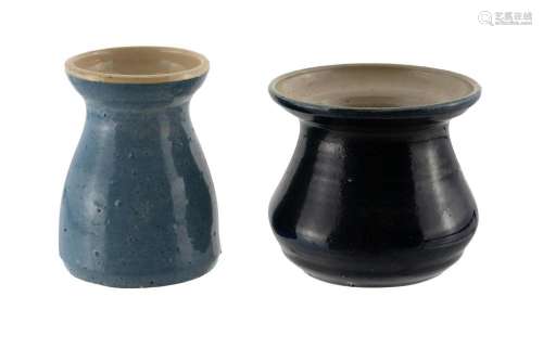 Two Merric Boyd Pottery Vases Squat vase incised 'M Boyd...
