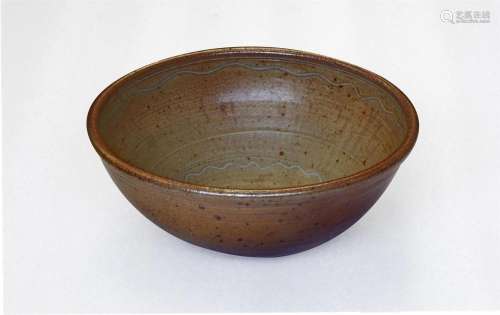 EDYE John (b.1944), Stoneware Salt Glaze Bowl. Ash glaze int...