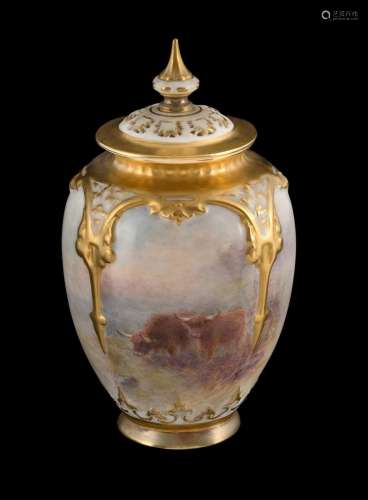 Royal Worcester Potpourri Vase & Cover by Harry STINTON ...
