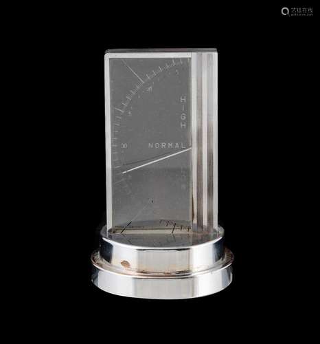 Zeiss Art Deco Chrome 'Ikon' Desk Barometer. Rectang...