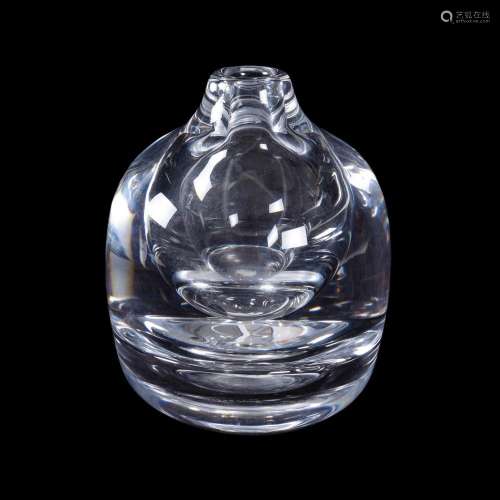 Göran WARFF Kosta Glass Specimen Vase. Squat bulbose vase in...