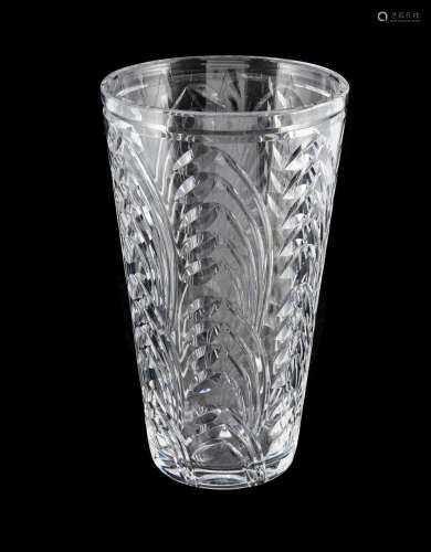 Large Webb Corbett Crystal Vase Deep cut design, possibly by...