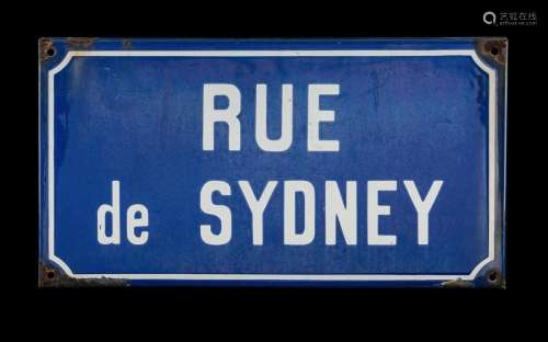 Antique French Enamel Street Sign (25x45cm) Provenance: Esta...
