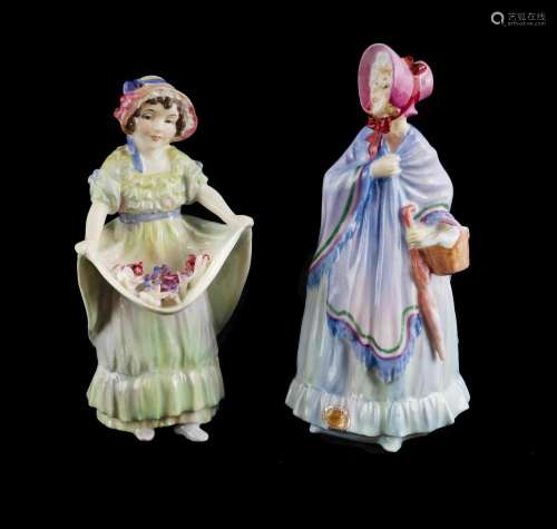 Two Royal Doulton Porcelain Figurines 'The Little Mistre...