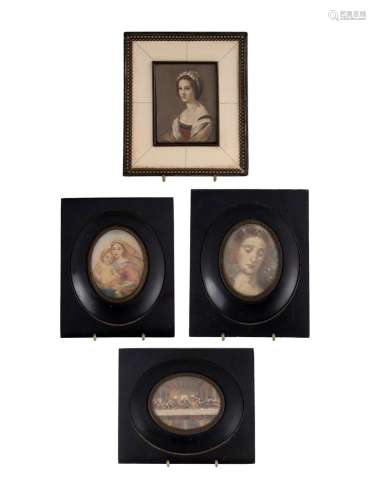 4 Various Framed Miniatures, Early 20th Century 'The Las...