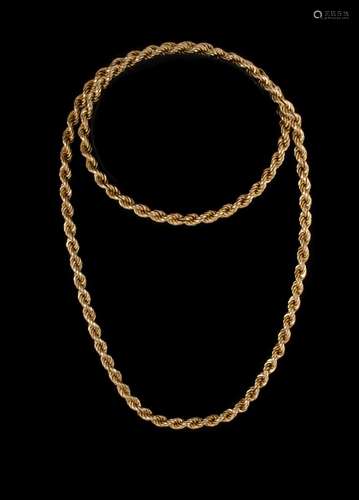 9ct Yellow Gold Italian Rope Link Chain Total weight approx....