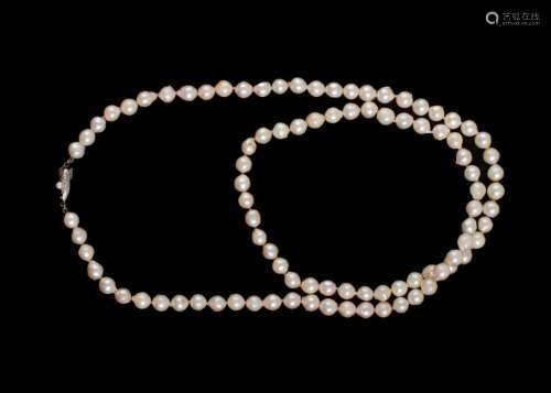 Semi Baroque to Baroque Pearl Necklace 7 to 7.5mm strand of ...