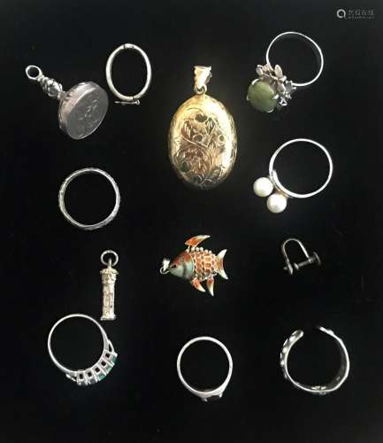 Eight Silver Jewellery Pce's & Three Silver Findings...