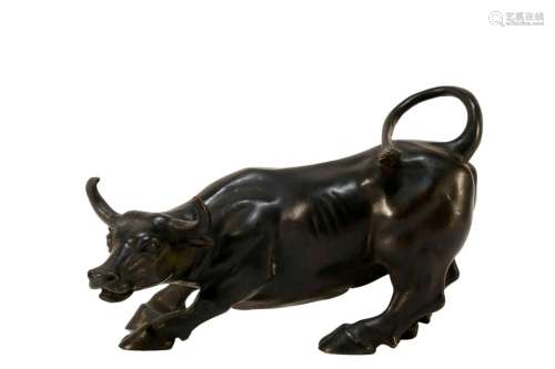 A finely made bronze ox statue